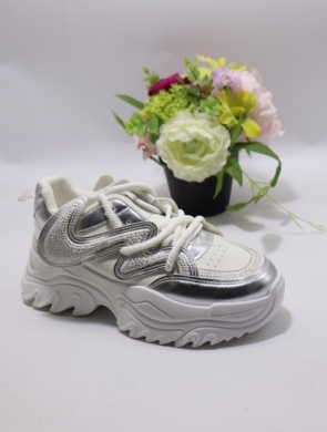 Buty sportowe damskie na płaskim (36-41) 6022 WHITE