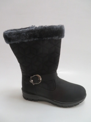 Kozaki damskie ocieplane na płaskim (37-42) 1025-97A BLACK