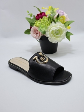 Klapki damskie na płaskim (36-41) 0817 BLACK