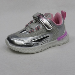 Buty sportowe dziewczęce (21-26) E139 SILVER/PINK