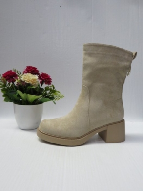 Botki damskie ocieplane na obcasie (36-41) 5755 BEIGE
