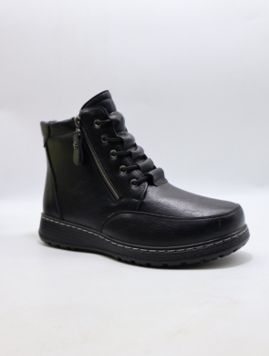 Botki damskie ocieplane na płaskim (36-41) 60922 BLACK