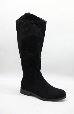 Kozaki damskie na płaskim (36-41) H198 BLACK