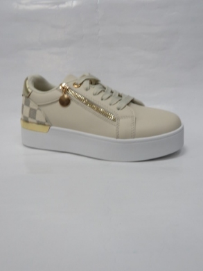 Buty sportowe damskie na płaskim (36-41) BO-729 BEIGE