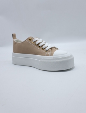 Trampki damskie na płaskim (36-41) AA63 KHAKI