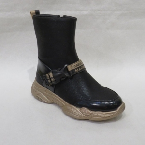 Botki dziewczęce ocieplane (32-37) DQ70  BLACK