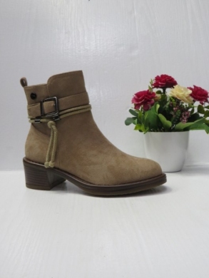 Botki damskie ocieplane na obcasie (36-41) 2612 KHAKI