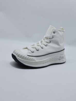Trampki damskie na płaskim (36-41) 11104-8 WHITE