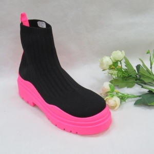 Botki damskie na płaskim (36-41) 222 FUCHSIA