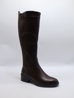 Kozaki damskie na płaskim (36-41) 68319 BROWN