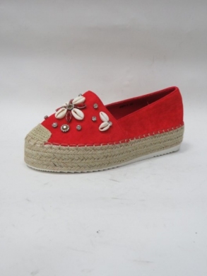 Mokasyny damskie na płaskim (36-41) 6804-5 RED