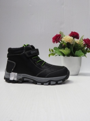 Botki chłopięce ocieplane (32-37) A135 BLACK/GREEN