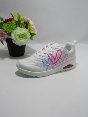 Buty sportowe damskie na płaskim (36-41) AF23-202 WHITE