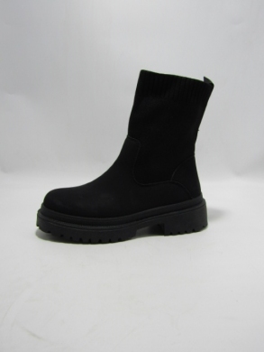 Botki damskie na płaskim (36-41) 9110-PA BLACK