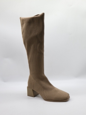 Kozaki damskie na obcasie (36-41) 8585A KHAKI