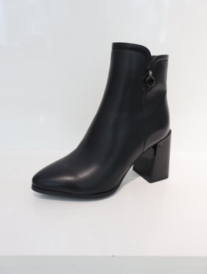 Botki damskie ocieplane na obcasie (36-41) FL2084 BLACK