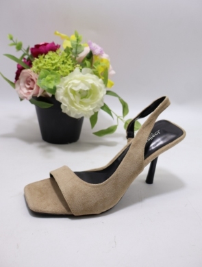Sandały damskie na szpilce (36-41) 100-515 KHAKI
