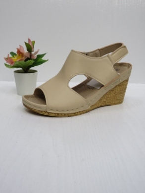 Sandały damskie na koturnie (36-41) 7AA2015 BEIGE