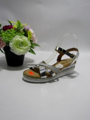 Sandały damskie na koturnie (36-41) WH-528 SILVER
