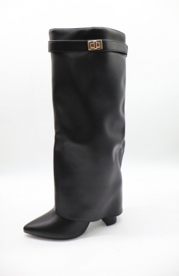 Kozaki damskie ocieplane na obcasie (36-41) HQ279 BL/PU