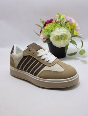 Buty sportowe damskie na płaskim (36-41) ALLS-20 BROWN