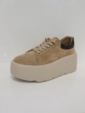 Buty sportowe damskie na płaskim (36-41) GD-LX1076E BE/COFFE