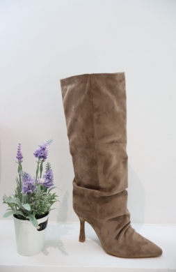 Kozaki damskie na szpilce (36-41) 2582A KHAKI