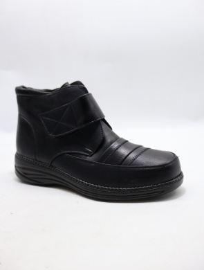 Botki damskie ocieplane na płaskim (39-43) 2322-6N BLACK