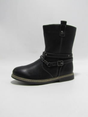 Kozaki dziewczęce ocieplane (30-35) H813 BLACK