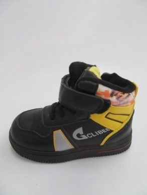 Botki chłopięce ocieplane (21-26) H280 BLACK/YELLOW