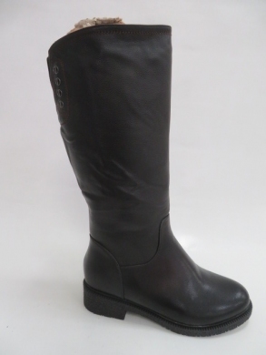 Kozaki damskie ocieplane na płaskim (36-41) G3266G BLACK