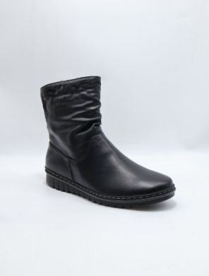 Botki damskie ocieplane na płaskim (36-41) 108 BLACK