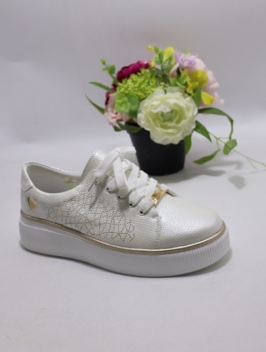 Buty sportowe damskie na płaskim (36-41) 6758 WHITE