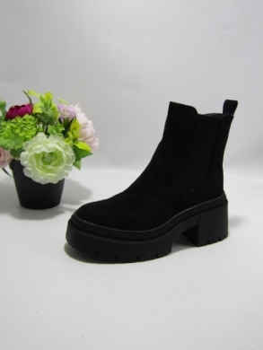 Botki damskie na obcasie (36-41) 9682A BLACK