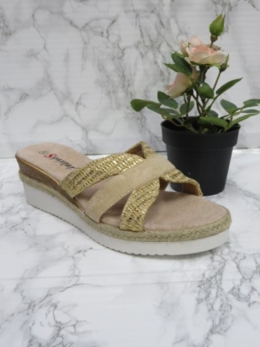 Klapki damskie na koturnie (36-41) JH286 GOLD