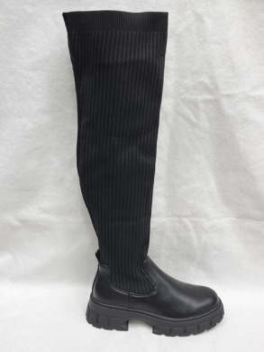 Kozaki damskie na płaskim (36-41) NS278 BLACK