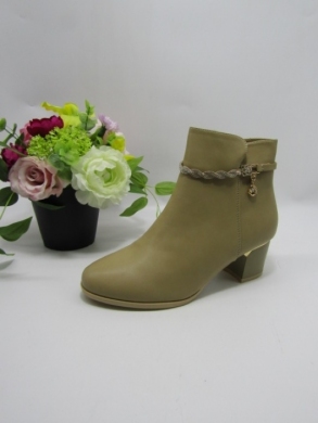 Botki damskie ocieplane na obcasie (36-41) DX2310 KHAKI
