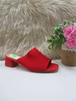 Klapki damskie na obcasie (36-41) UC-84 RED