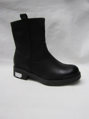 Botki damskie ocieplane na obcasie (36-41) 1908 BLACK