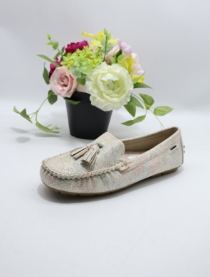 Mokasyny damskie na płaskim (36-41) HJJ-02 BEIGE/PLOWER
