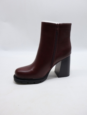 Botki damskie na obcasie (36-41) 7680A WINE