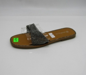 Klapki damskie na płaskim (36-41) 2812 BLACK
