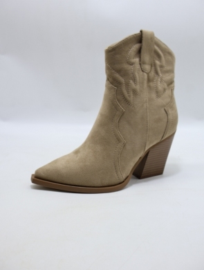 Botki damskie na obcasie (36-41) 7667A KHAKI
