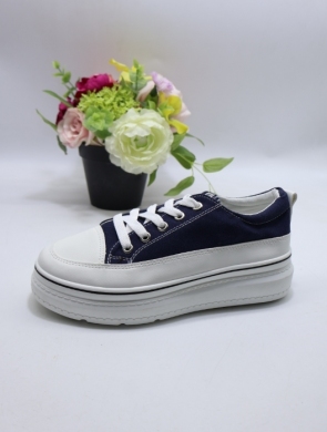 Trampki damskie na płaskim (36-41) BL228 NAVY