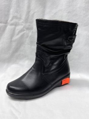 Kozaki damskie ocieplane na płaskim (37-42) 5161 BLACK