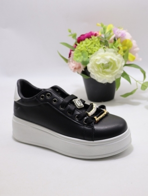 Buty sportowe damskie na płaskim (36-41) 0-1771 BLACK