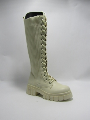 Kozaki damskie na płaskim (36-41) JW171 BEIGE
