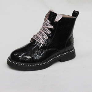 Botki dziewczęce ocieplane (26-31) NQ428 BLACK