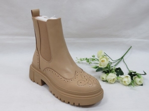 Botki damskie ocieplane na koturnie (36-41) JJ13 KHAKI
