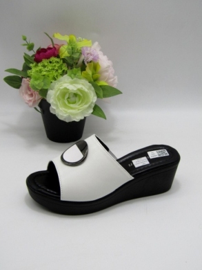 Klapki damskie na koturnie (36-41) TW23090 WHITE